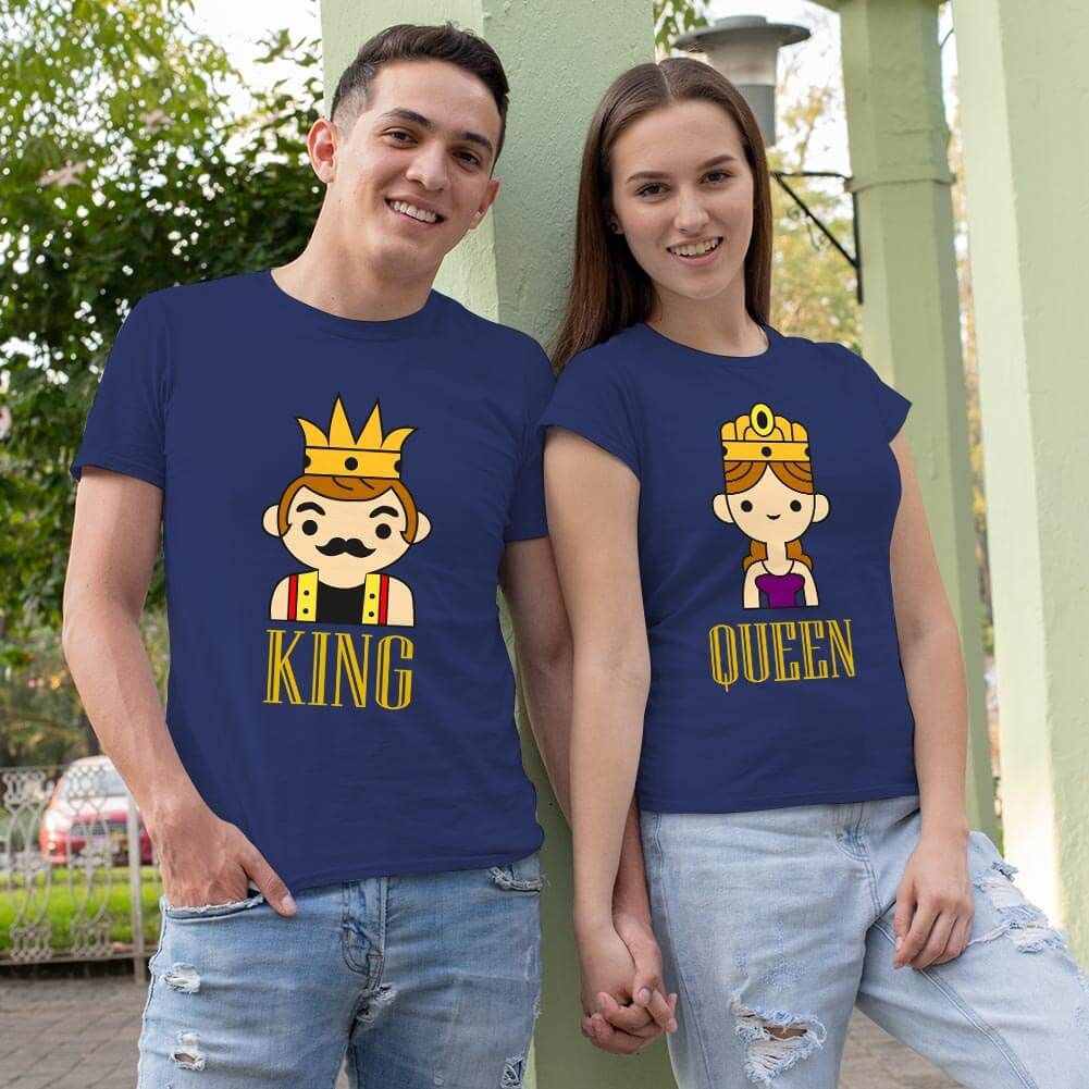 Kral ve Kraliçe Sevgili Tişört Kombini