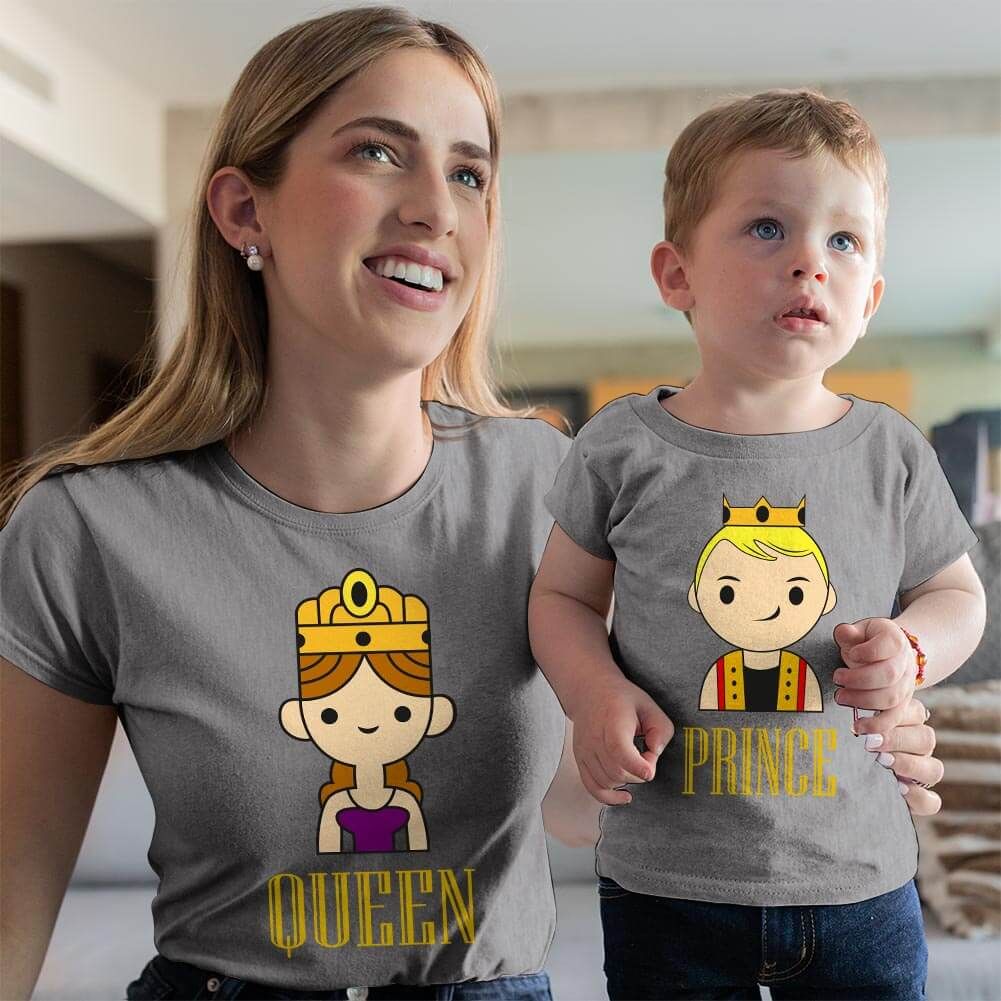 Kraliçe ve Prens Anne Erkek Çocuk Tişört Kombini (1)