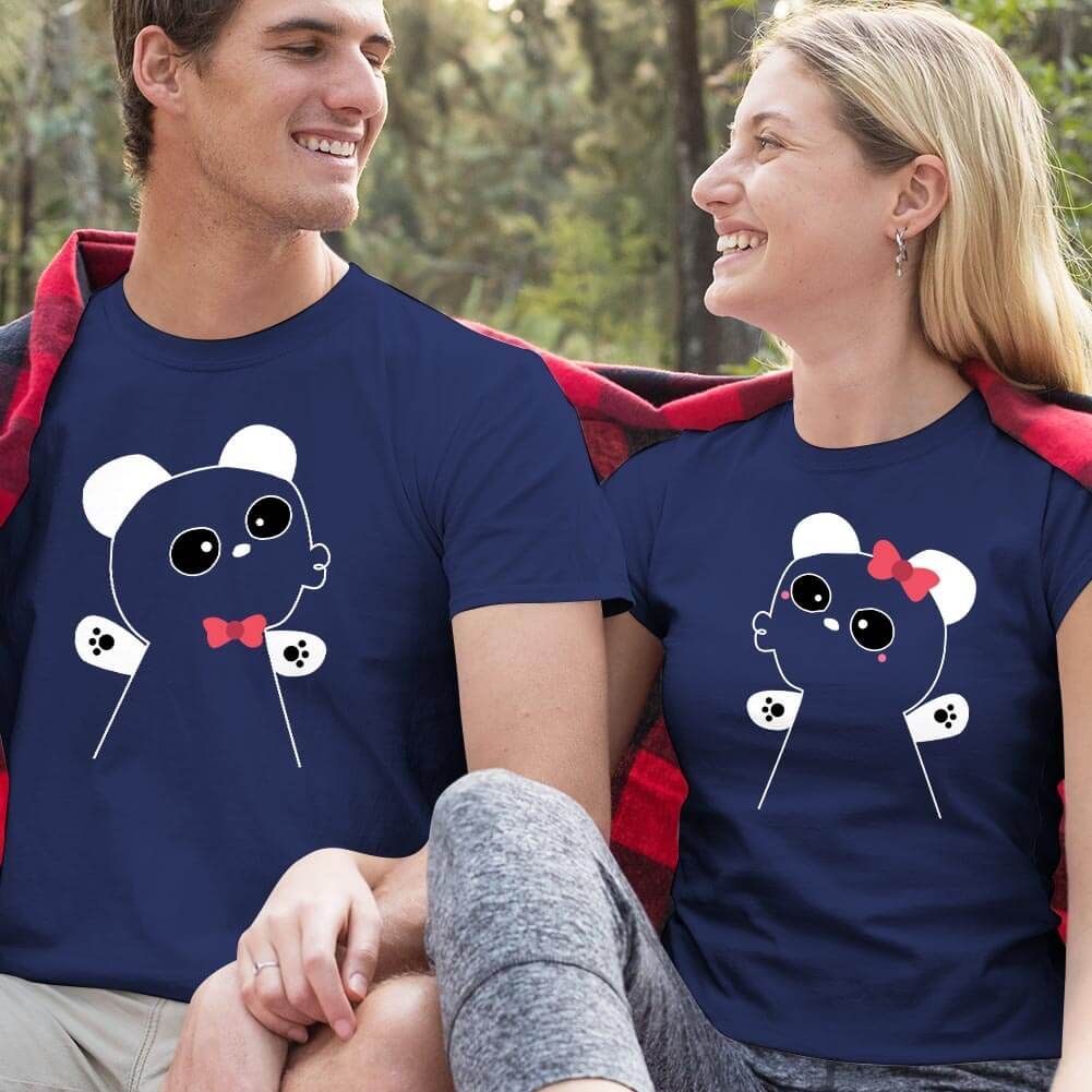 Panda Baskılı Sevgili Tişört Kombini