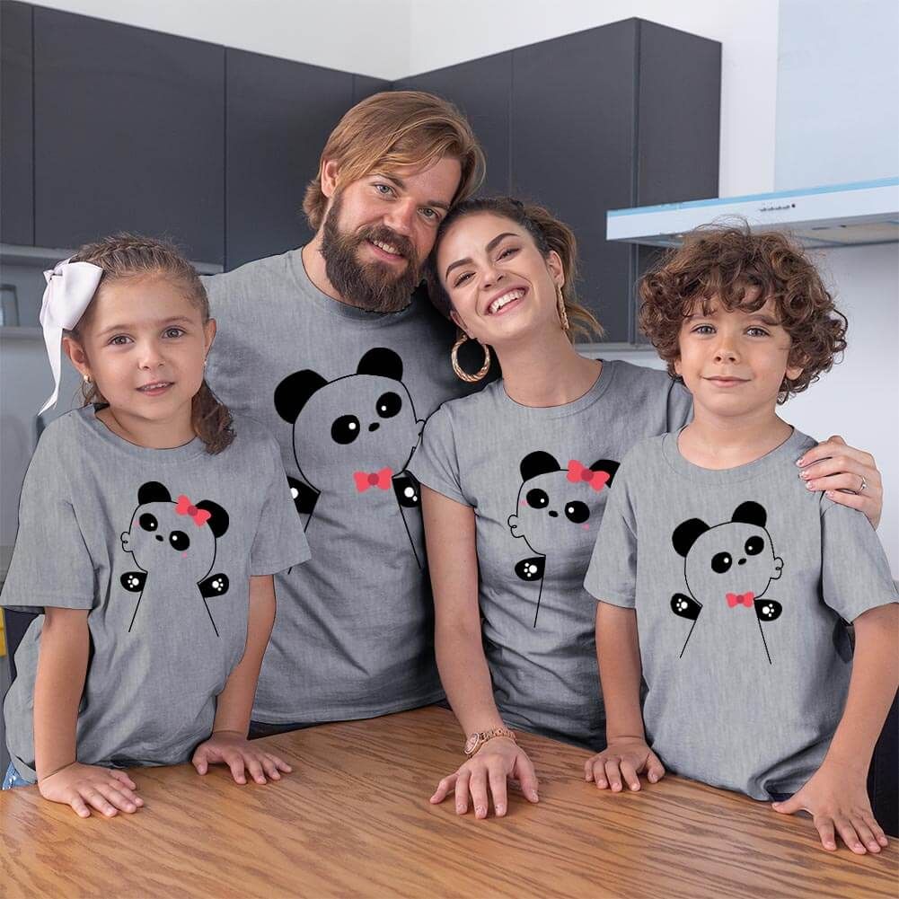 Panda Ailesi Tişört Kombini (1)