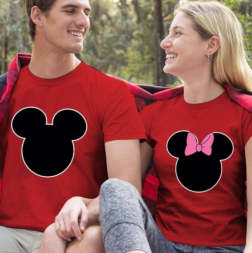 Mickey ve Minnie Mouse Sevgili Tişört