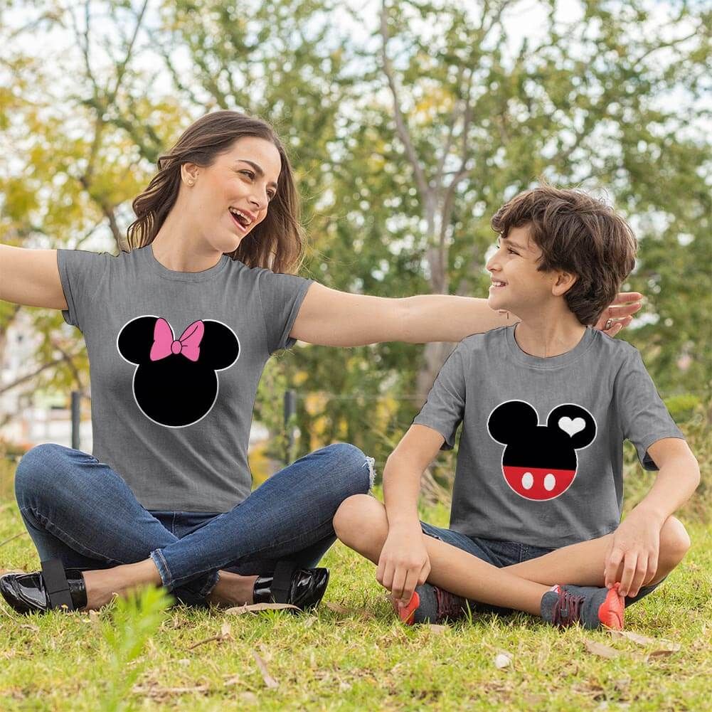 Mickey ve Minnie Mouse Anne Erkek Çocuk Tişört Kombini