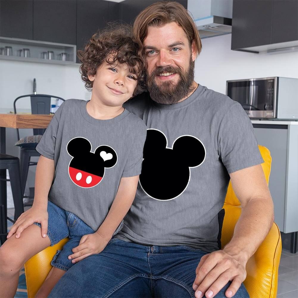 Mickey Mouse Baba Erkek Çocuk Tişört Kombini
