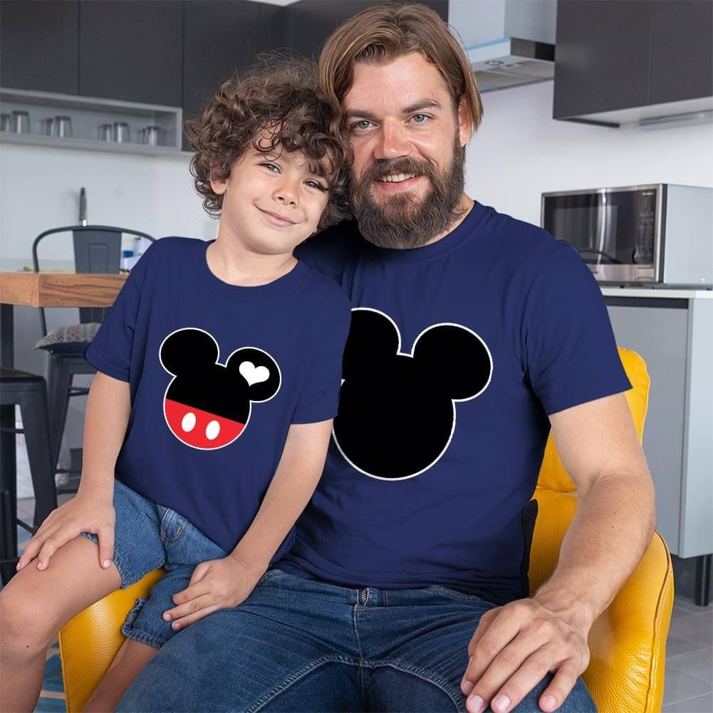 Mickey Mouse Baba Erkek Çocuk Tişört Kombini (1)