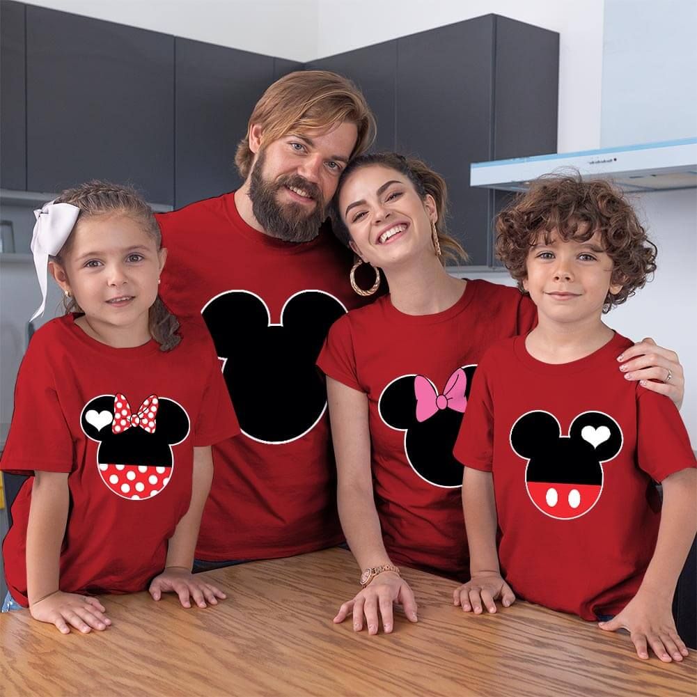 Mickey ve Minnie Mouse Ailesi Tişört Kombini (1)