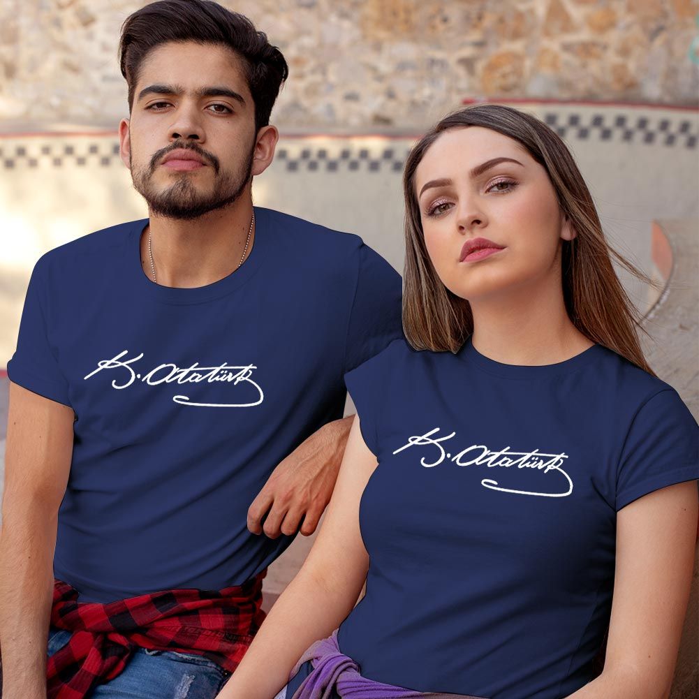 Mustafa Kemal Atatürk İmzalı Sevgili Tişört Kombini