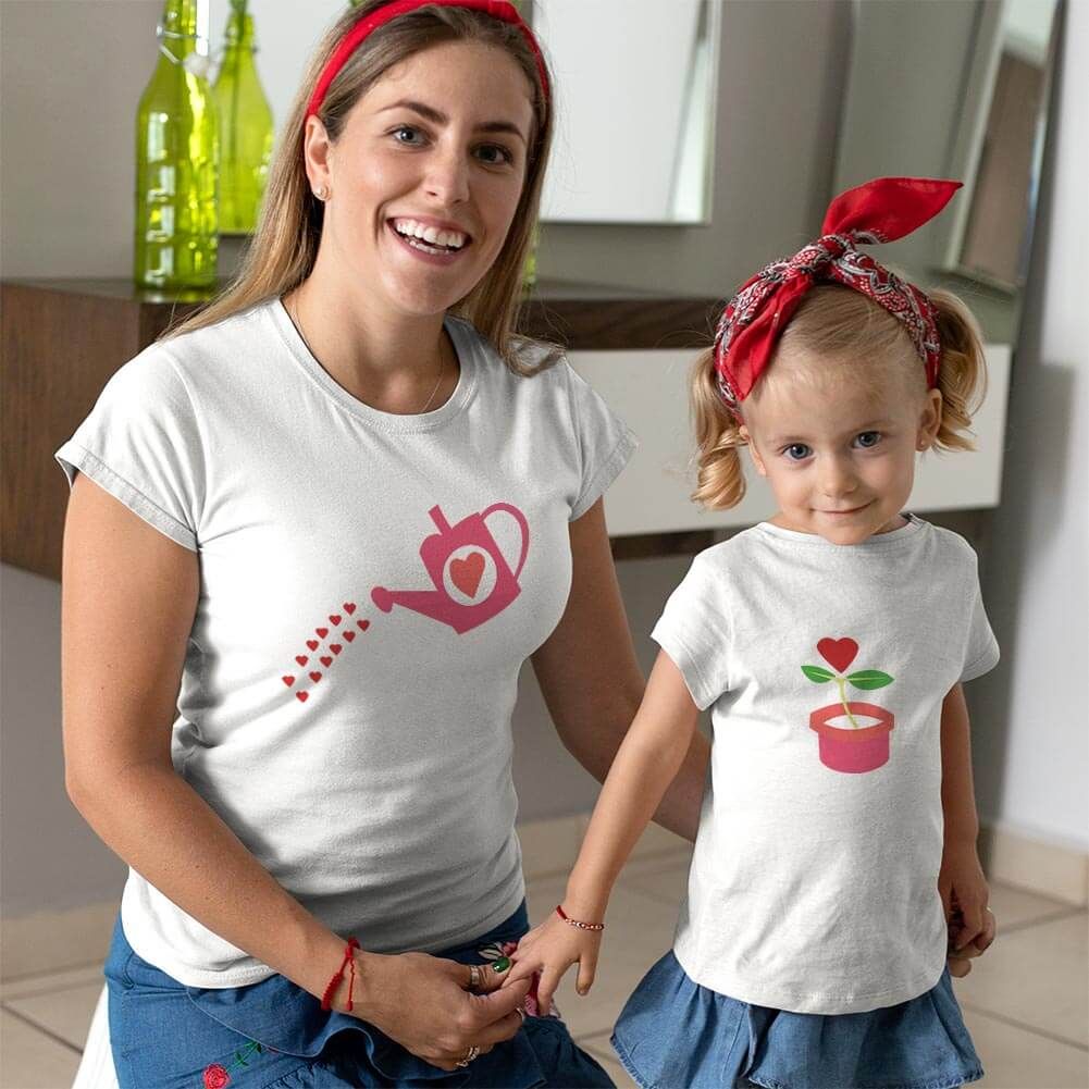 Aşkımızın Meyvesi Anne Kız Çocuk Tişört Kombini