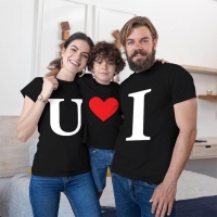 I Love U Anne Baba Erkek Çocuk Tişört Kombini - 5