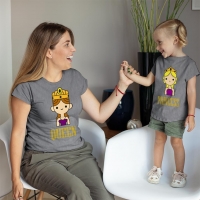 Kraliçe ve Prenses Anne Kız Çocuk Tişört Kombini - 4