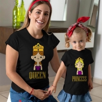 Kraliçe ve Prenses Anne Kız Çocuk Tişört Kombini - 5