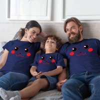 Pikachu Anne Baba ve Erkek Çocuk Tişört Kombini - 4