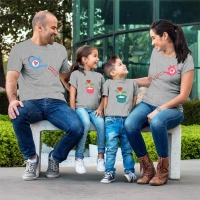 Büyüyen Sevgi Temalı Aile Tişört Kombini - 4