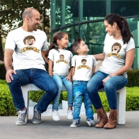 Aile Temalı 4'lü Tişört Kombini - 5