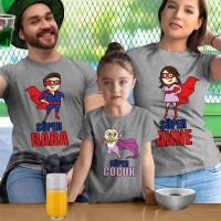 Süper Anne Baba ve Kız Çocuk Kombini - 4