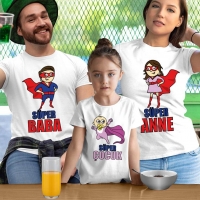 Süper Anne Baba ve Kız Çocuk Kombini - 5