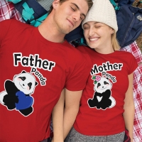 Sevimli Panda Sevgili Tişört Kombini - 3