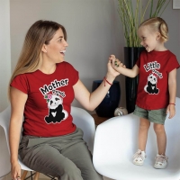 Sevimli Panda Anne ve Kız Çocuk Tişört Kombini - 2