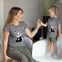 Sevimli Panda Anne ve Kız Çocuk Tişört Kombini - 4