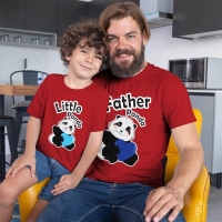 Sevimli Panda Baba ve Erkek Çocuk Tişört Kombini - 3