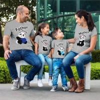 Sevimli Panda Aile Tişört Kombini - 5