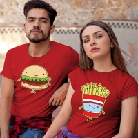 Fastfood Temalı Sevgili Tişört Kombini - 2