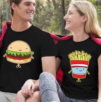 Fastfood Temalı Sevgili Tişört Kombini - 4