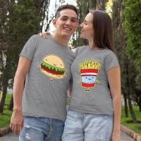 Fastfood Temalı Sevgili Tişört Kombini - 5