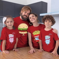 Fastfood Temalı Aile Tişört Kombini - 2