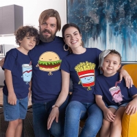 Fastfood Temalı Aile Tişört Kombini - 3