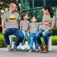 Fastfood Temalı Aile Tişört Kombini - 5