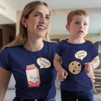 Süt ve Kurabiye Anne Erkek Çocuk Tişört Kombini - 4
