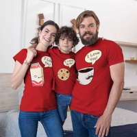 Muhteşem 3'lü Anne Baba ve Erkek Çocuk Tişört Kombini - 3