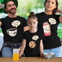 Muhteşem 3'lü Anne Baba ve Kız Çocuk Tişört Kombini - 2