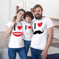 Smile Anne Baba Erkek Çocuk Tişört Kombini - 2