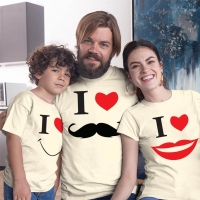 Smile Anne Baba Erkek Çocuk Tişört Kombini - 4
