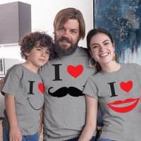 Smile Anne Baba Erkek Çocuk Tişört Kombini - 5