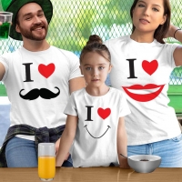 Smile Anne Baba Kız Çocuk Tişört Kombini - 2