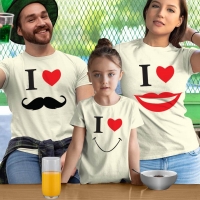 Smile Anne Baba Kız Çocuk Tişört Kombini - 4