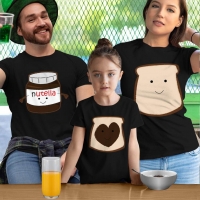 Nutella Anne Baba ve Kız Çocuk Tişört Kombini - 2