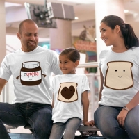Nutella Anne Baba ve Kız Çocuk Tişört Kombini - 3
