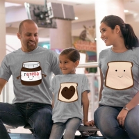 Nutella Anne Baba ve Kız Çocuk Tişört Kombini - 5