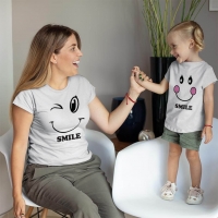 Mutlu Anne Kız Çocuk Tişört Kombini - 3