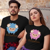 Kuzu Baskılı Sevgili Tişört Kombini - 2
