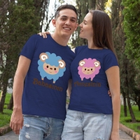 Kuzu Baskılı Sevgili Tişört Kombini - 5