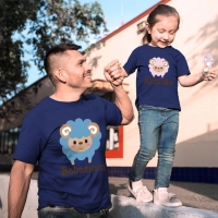 Babasının Kuzusu Baba Kız Çocuk Tişört Kombini - 3