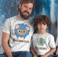 Babasının Kuzusu Baba Erkek Çocuk Tişört Kombini - 2