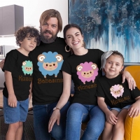 Kuzu Baskılı Aile Tişört Kombini - 4