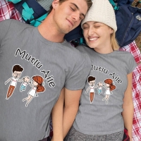 Mutlu Aile Sevgili Tişört Kombini - 5