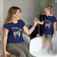 Mutlu Aile Anne Kız Çocuk Tişört Kombini - 4