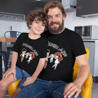 Mutlu Aile Baba Erkek Çocuk Tişört Kombini - 1